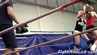 Dyke Babe Wrestles in Locker Room Glamour