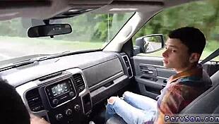 ethnic boy enjoys gay outdoor pitstop adventure