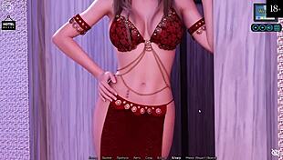 In this hentai gameplay, Sunshine Love gets cumshot after handjob with big cock