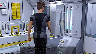 Terjebak di luar angkasa, memeriksa payudara besar dokter panas