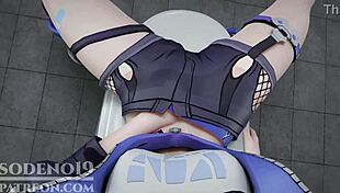 I caught Honaki Star Rail's Silver Wolf jerking, got footjob and more