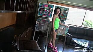 Little Bailey Enjoys Quiet Time In The Arcade With Her Favorite Toy