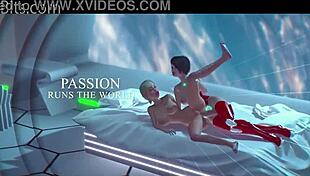 the visitor sci-fi futanari fucks busty girl in 3d porn futadom animated 3dx fantasies