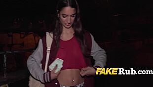 super freaky french girl turns into a total freak in public sex for cash outdoor reality