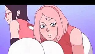 sakura haruno moans loudly in this animated hentai compilation, getting fucked hard by various characters