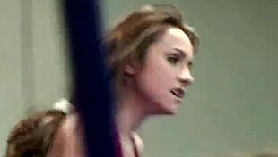 Dyke Babe Wrestles in Locker Room Glamour