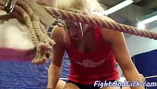 Euro Dykes Wrestle And Pussylick On The Floor