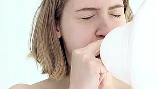 Young Babe Blows Balloon