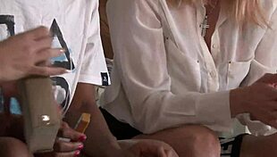 eva and chrissy strip naked playing jenga!