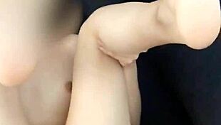 Young mexican babe's tight ass destroyed in first anal solo