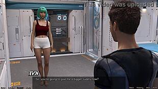 stranded in space, checking hot doctor's big tits