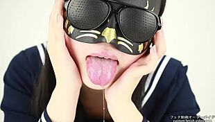 Tongue Spit Fetish: Asian Saliva Play