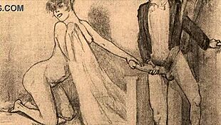 Vintage erotic cartoon drawings from antique anime