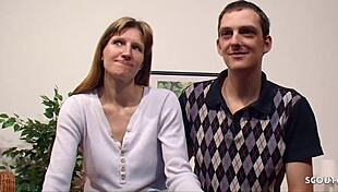 Skinny wife gets it hard in a hot threesome
