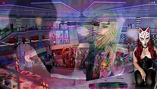 Ms Denvers, 40, dancng in the nightclub