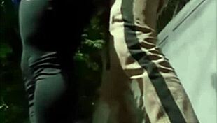 Gay men cruise and fuck outdoors