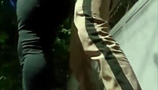 Gay men cruise and fuck outdoors