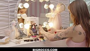 Can you believe Eden Ivy and Scarlett Jones sharing Vince Karter's big cock?