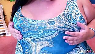 Extreme fat teen with big ass gets fucked by small guy.