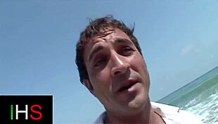 Horny Male Licks Shaved Pussy, Fucks Mulatto In Missionary And Cowgirl At Seaside