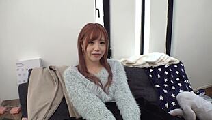 young 18+ japanese amateur rides for cumshot on natural tits