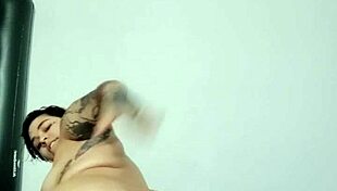 goth latina tries first anal with glass dildo