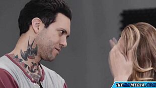 Stepdad's new girlfriend seduces with her ass