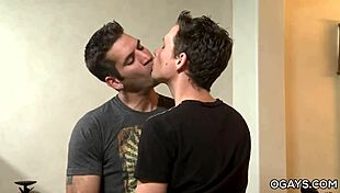 A mature twink proposes to his partner with anal sex and condom in this gay hardcore scene