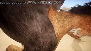 Minotaur Fucks Lion and Cums in Mouth