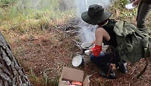 latina eats pussy outdoors in jungle camp, dang, i’m all shaky!