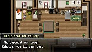 Redhead Girl Saves Boy from Bandits in Rebecca's Sword