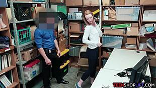 Redhead Teen Caught Sucking Big Cock!