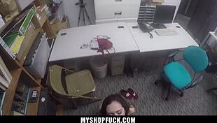 Brat Teen 18+ Denies Shoplifting But Guard Has Video Evidence Of Her Crime - Myshopfuck