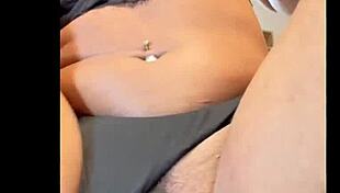 In lingerie, she masturbates her natural tits and pussy, cumming four times.