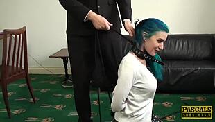 British BDSM threesome with big tits and cum in mouth
