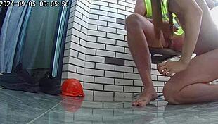 this cheating wife fucks the builders outdoors for fixing the house, taboo anal sex.