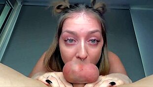 I-I can't believe my step sister deep face fucks so good!