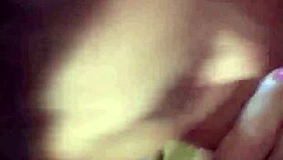 Tawny nut teases with sucking and wanking