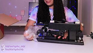 unboxing new sex machine and testing its speed