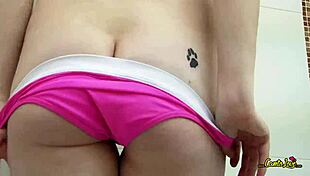 girl chats about shower caresses getting excited nude