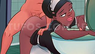 Watch me eat the maid's big ass in hentai anal?