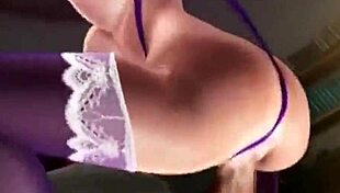 Broken bride rides in cowgirl sex during hentai scene.