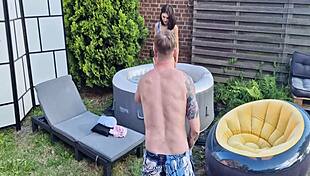 Backstage fun with anal play and outdoor teasing