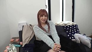 young 18+ japanese amateur rides for cumshot on natural tits