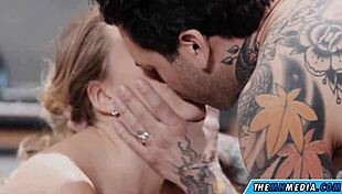 Stepdad's new girlfriend seduces with her ass