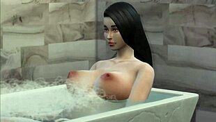 Hermanastro Spies On Pregnant Hermanastra In Shower