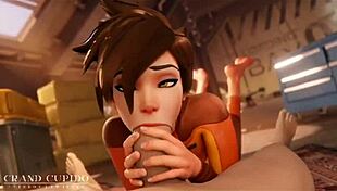 Compilación SFM de Overwatch incluye deepthroat y tetas grandes