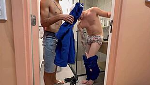 Brazilian Technician with Monster Cock Masturbating