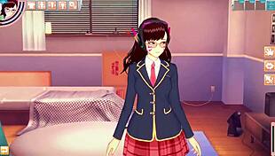 D Va rides and sucks in the room during deepthroat parody game