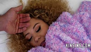 Caught stepsis lying about her pussy in shower